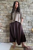 Oscar Asymmetric Hareem Skirt Pant Chocolate